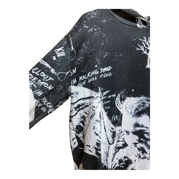 Vintage Punk Graphic Cotton Hoodie - Picture 4 of 5